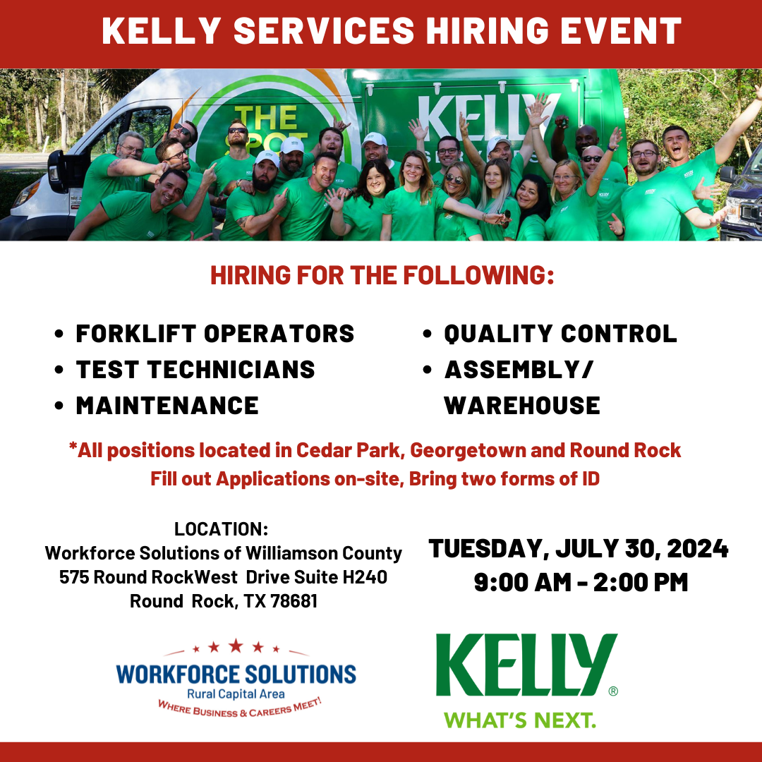 kelly services hiring event july 2024