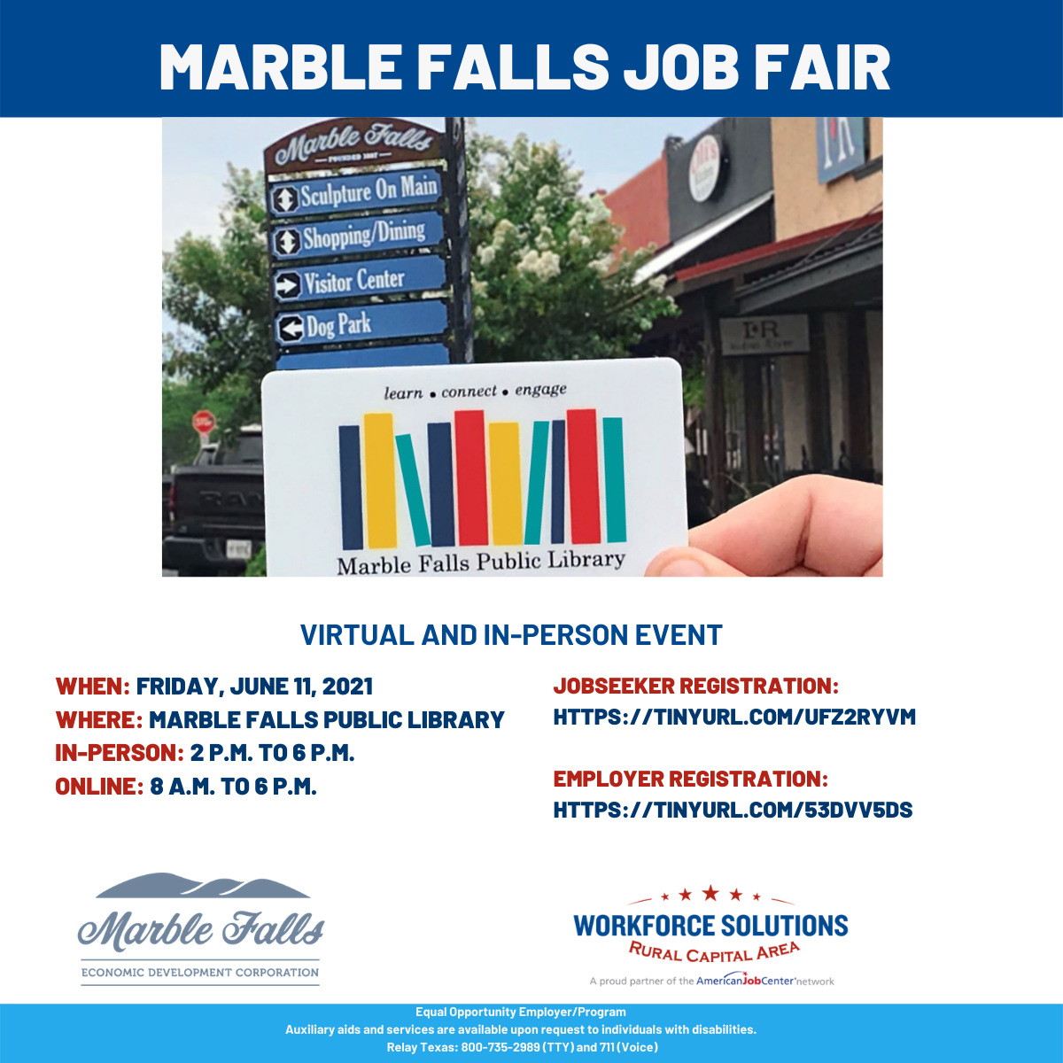 Don't Miss the Marble Falls Community Hiring Event on June 11
