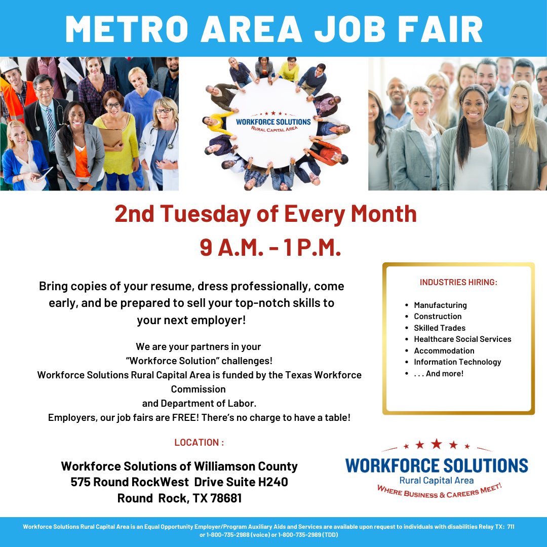 metro area job event 2024