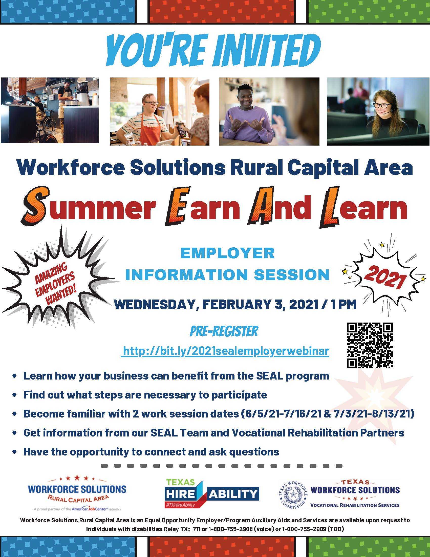 Don't Miss the Summer Earn & Learn Employer Information Webinar on