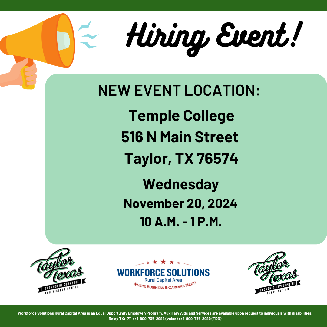 updated location taylor job event nov 2024