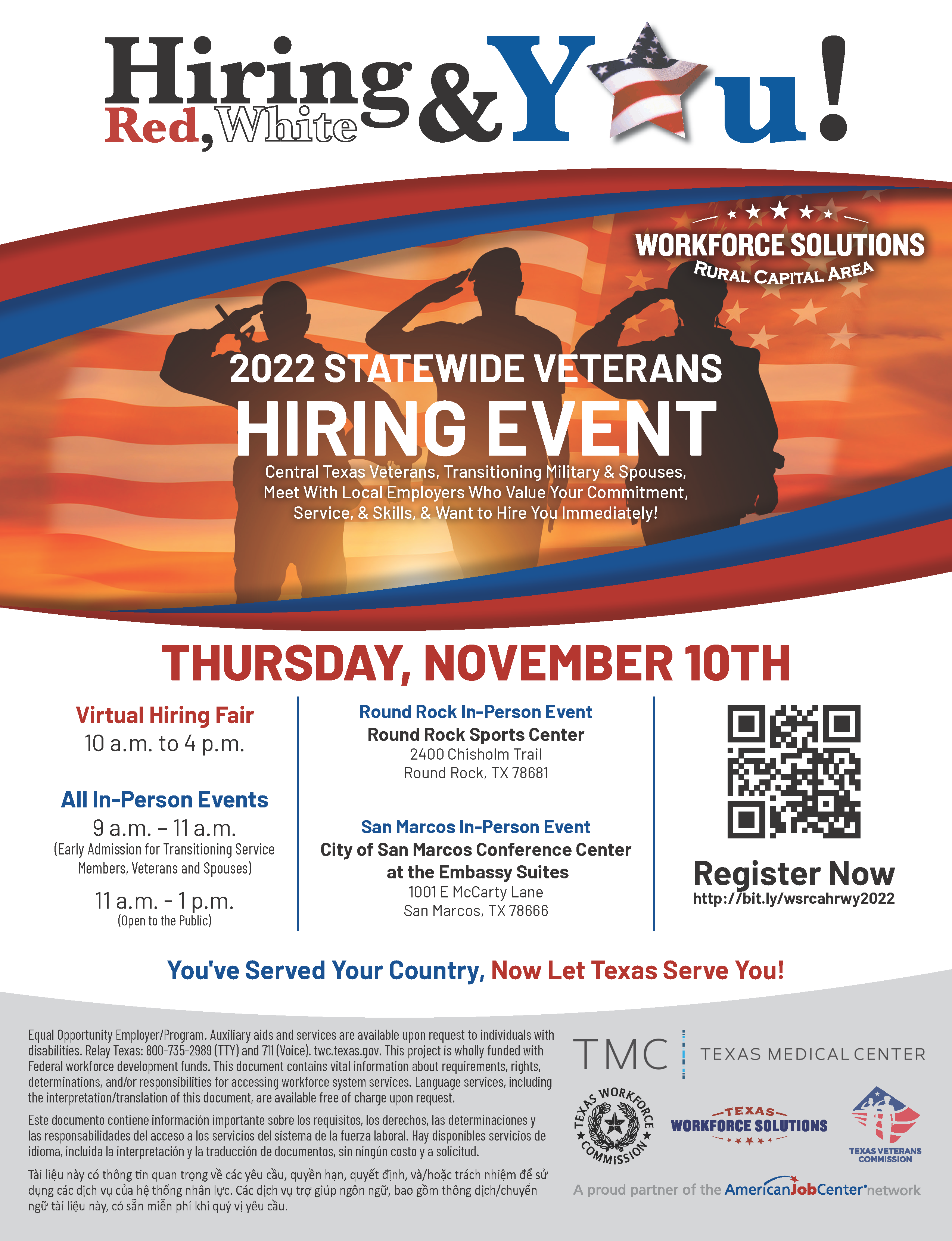 Hiring Red White and You Statewide Veterans Hiring Fair