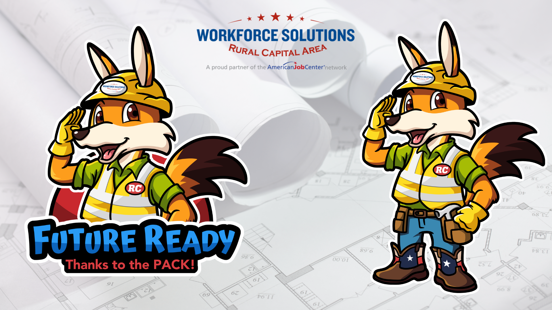 WSRCA Career and Exploration Mascot, RC, the Future Ready Fox