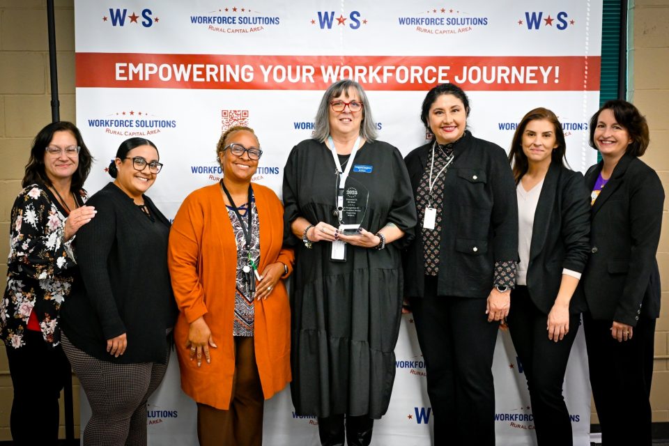Workforce Solutions Rural Capital Area Honors BJ Ebner and Grace Chirico with the William A. Turner Award for Exemplary Customer Focus & Service