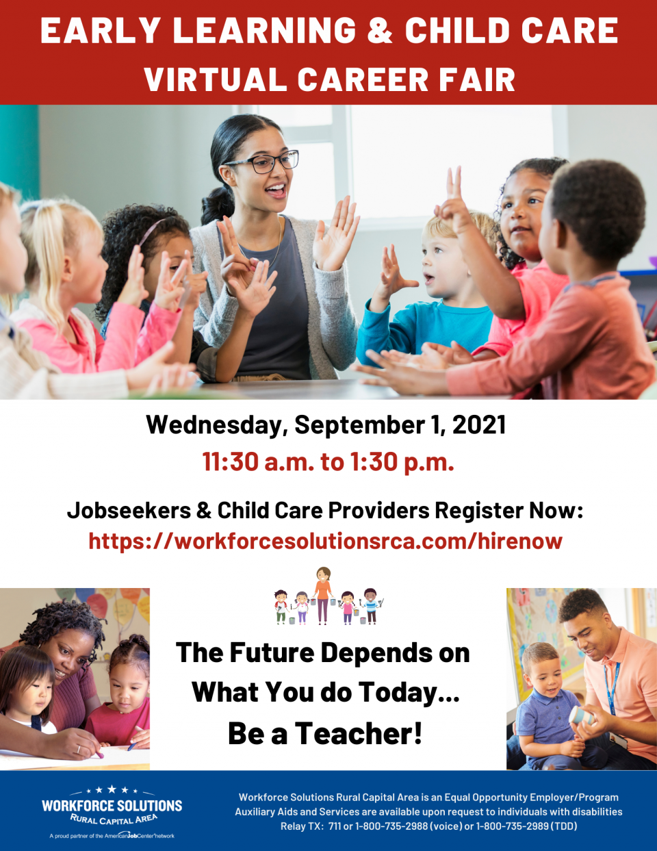 Be a Teacher! Don't Miss the Early Learning & Child Care Virtual Career Fair on September 1