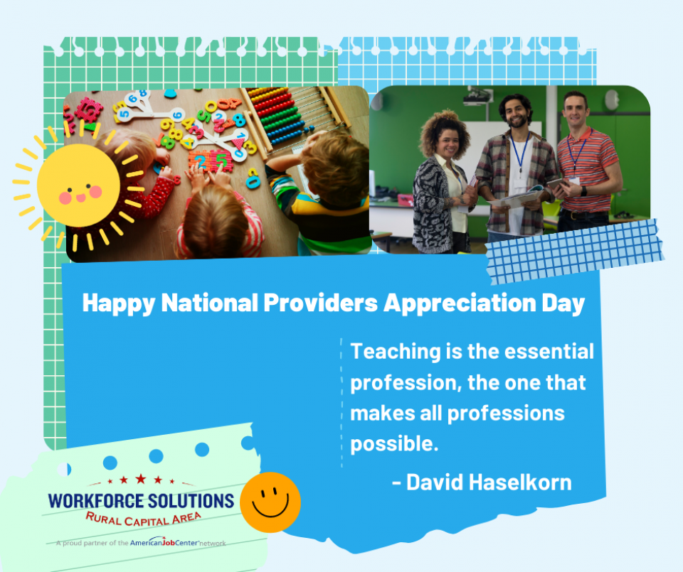 Thank a Teacher! Celebrate National Provider Appreciation Day on May 12