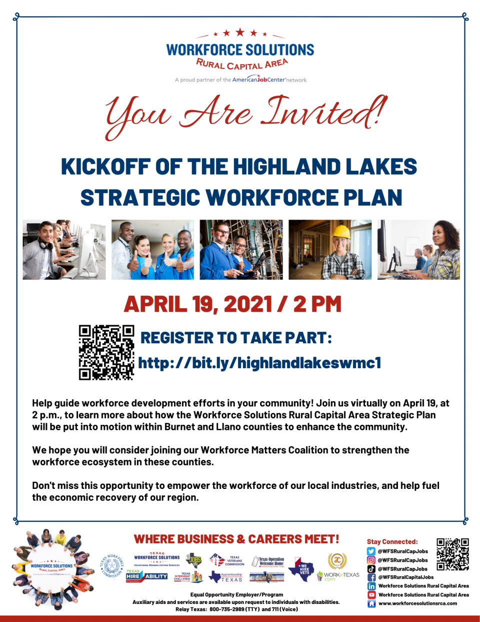 Celebrate the Kickoff of the Highland Lakes Strategic Workforce Plan