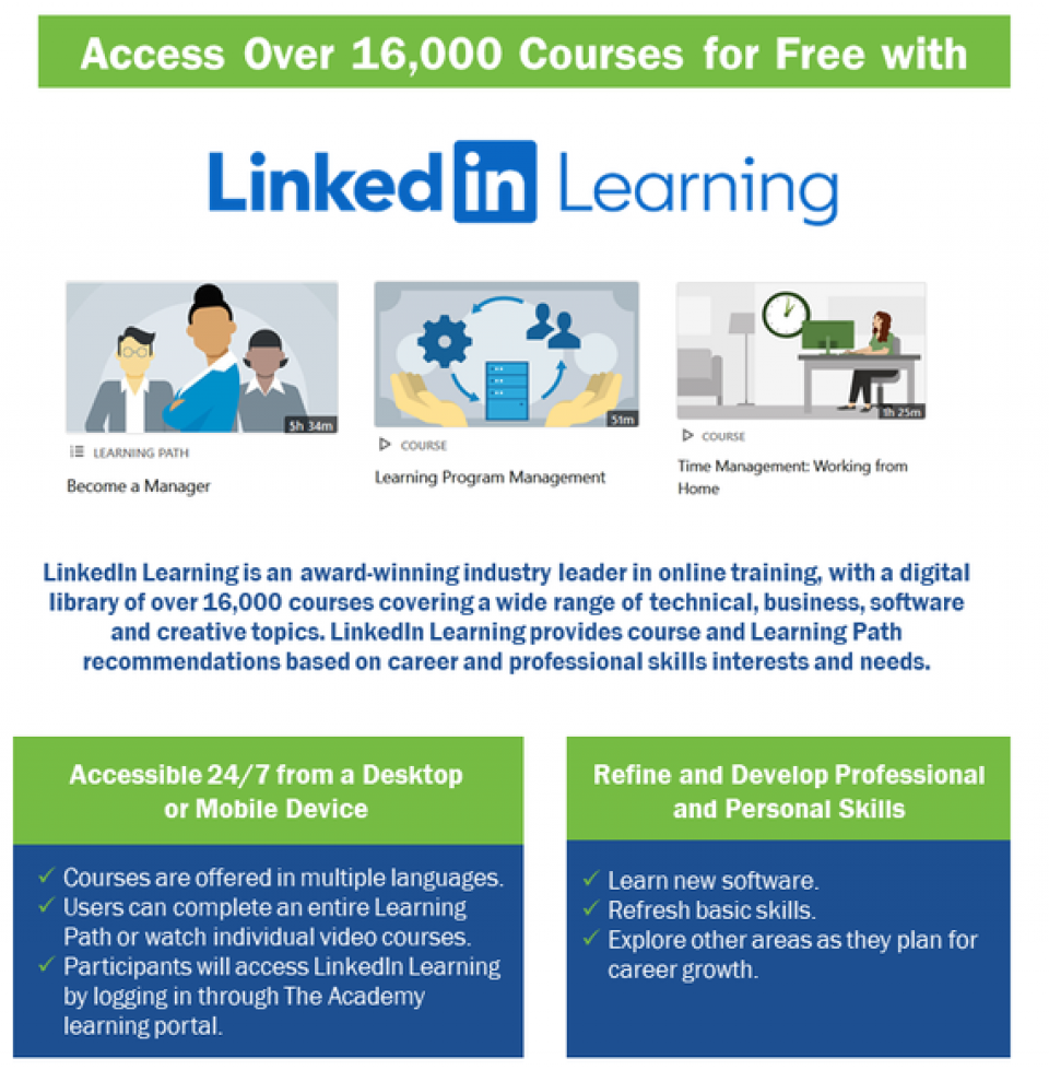 Over 16,000 LinkedIn Learning Virtual Courses Available Free for Texans