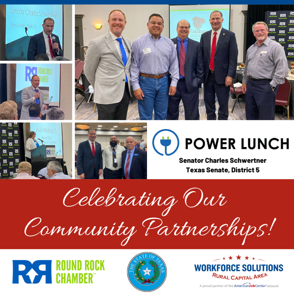 WSRCA Takes Part in Round Rock Chamber's Power Lunch Featuring State Sen. Charles Schwertner