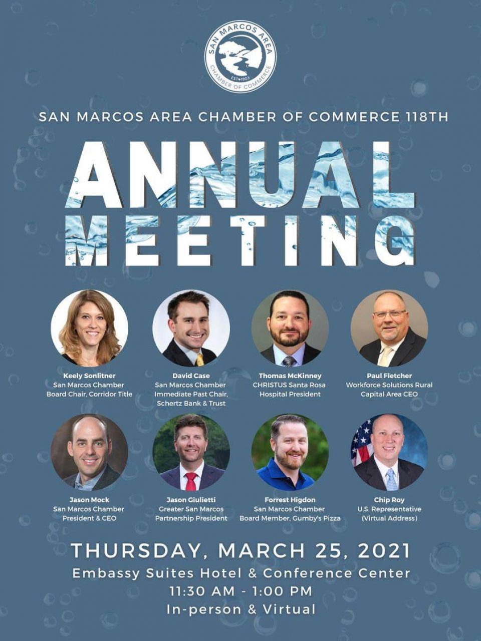 WSRCA to Take Part in San Marcos Area Chamber's Annual Meeting on March 25