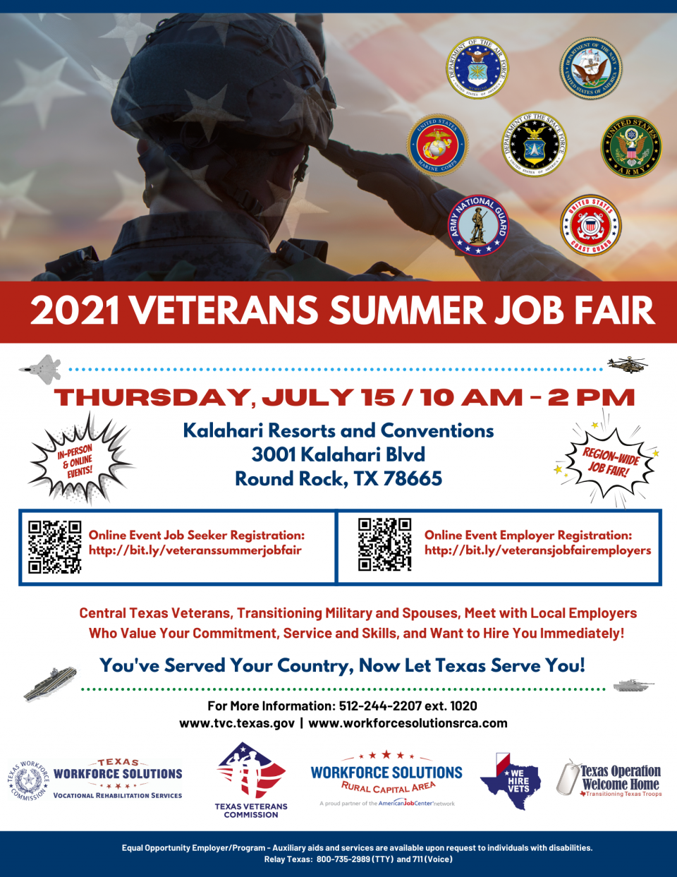 2021 Veterans Summer Job Fair to Be Held at Kalahari Resorts Texas & Online
